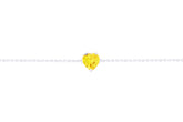 Asfour Crystal Chain Bracelet With Yellow Heart Design In 925 Sterling Silver BE0020-Y-5
